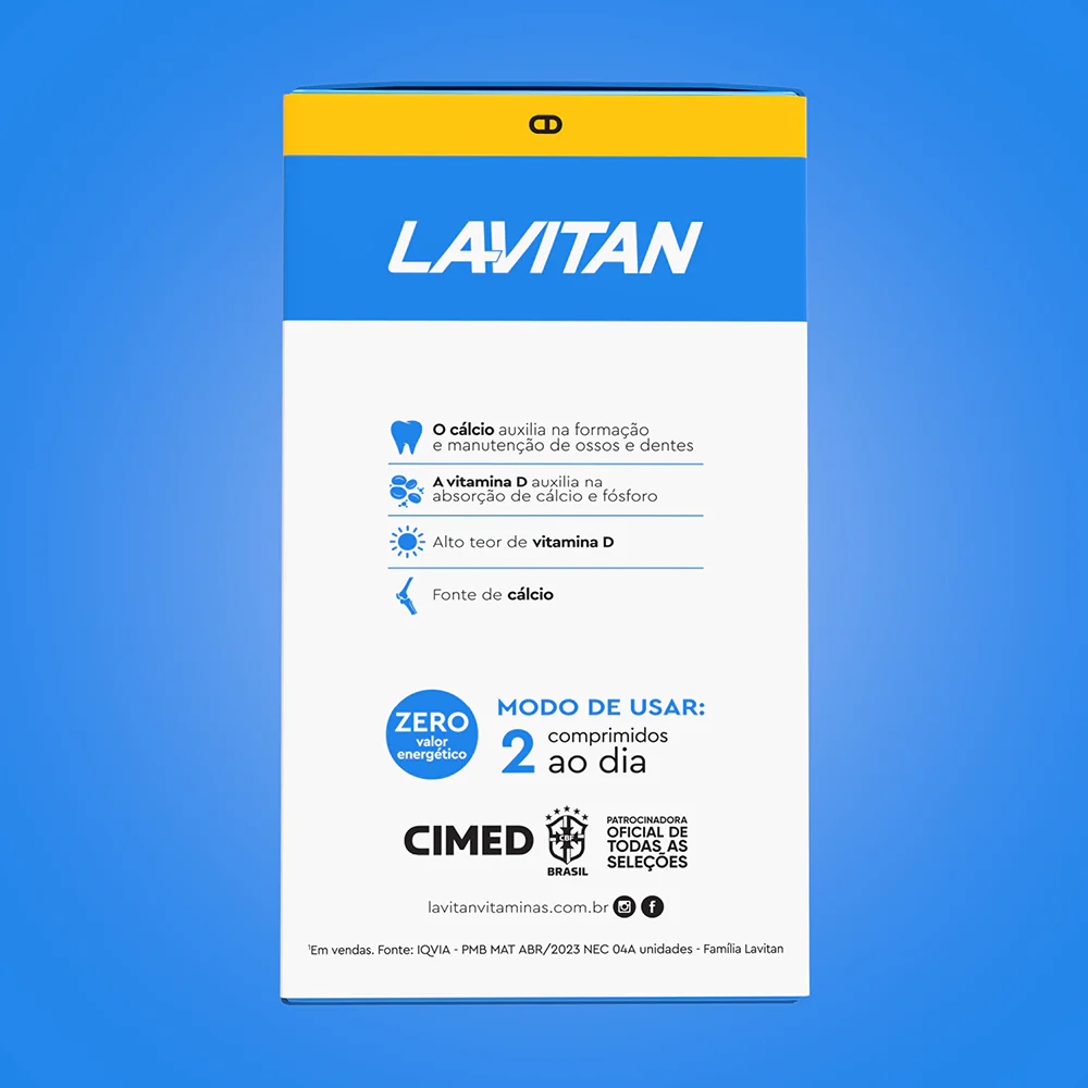 Lavitan Cálcio + Vitamina D 1.000 UI com 60 comprimidos - Imagem 5