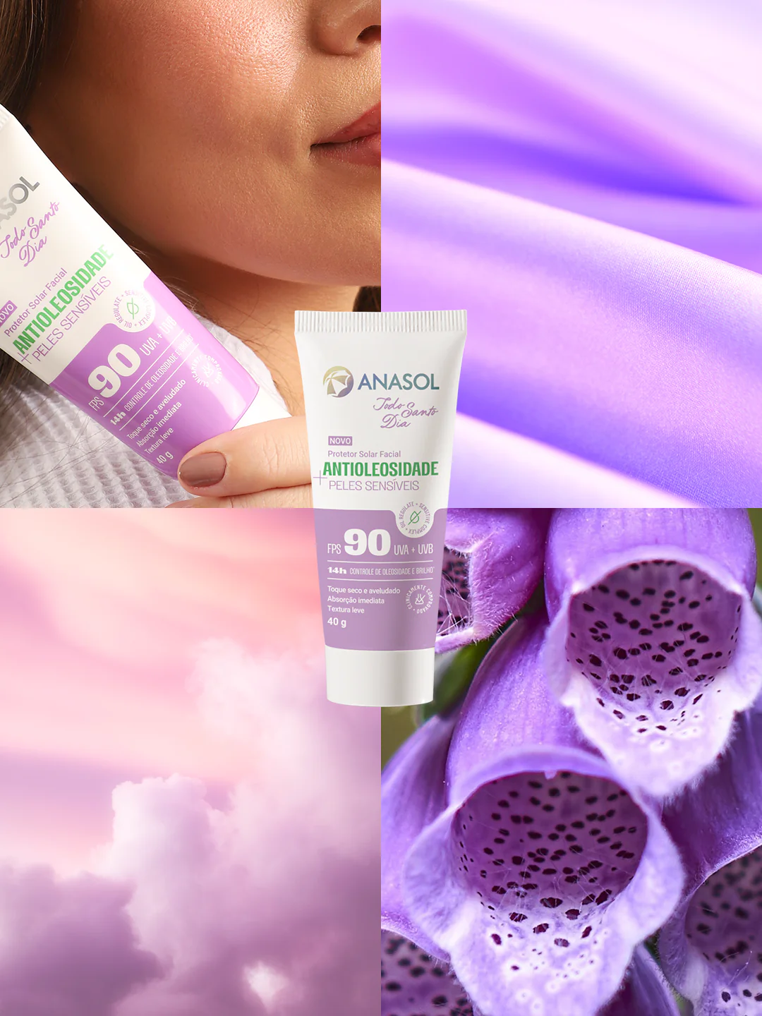 ANASOL PROTETOR SOLAR FACIAL TODO SANTO DIA - ANTIOLEOSIDADE SENSITIVE FPS 90 - 40G - Imagem 4
