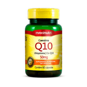 Coenzima Q10 50mg 60 cápsulas Maxinutri suplemento alimentar ubiquinona
