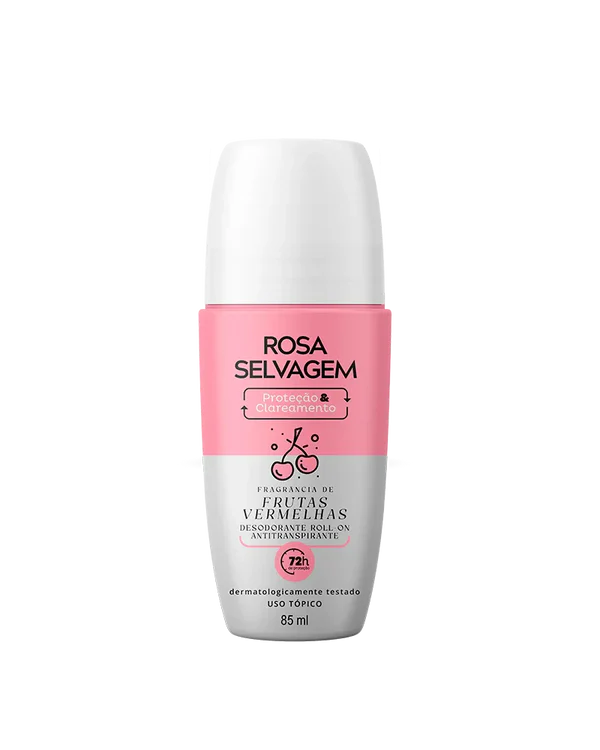 Desodorantes roll-on Rosa Selvagem frutas vermelhas 72h 85ml