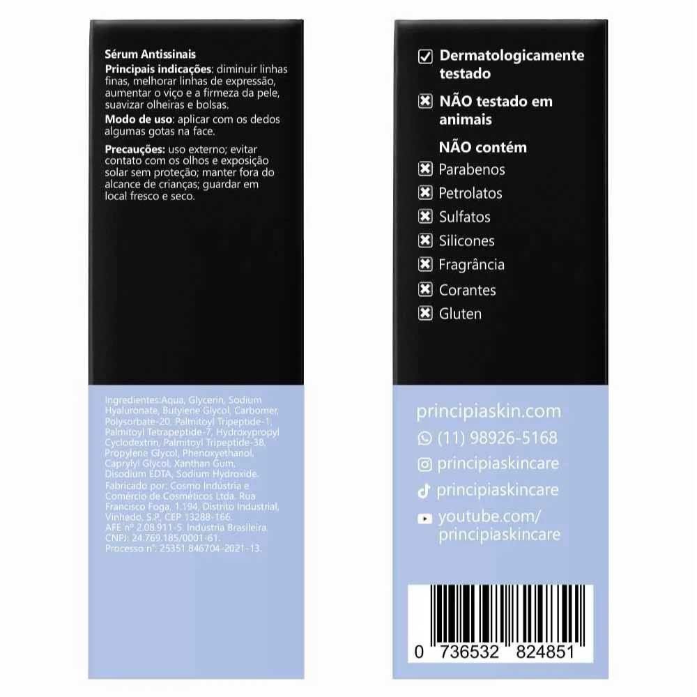 Sérum Facial Principia PM-10 Complexo de Peptídeos Matrixyl 30ml - Imagem 3