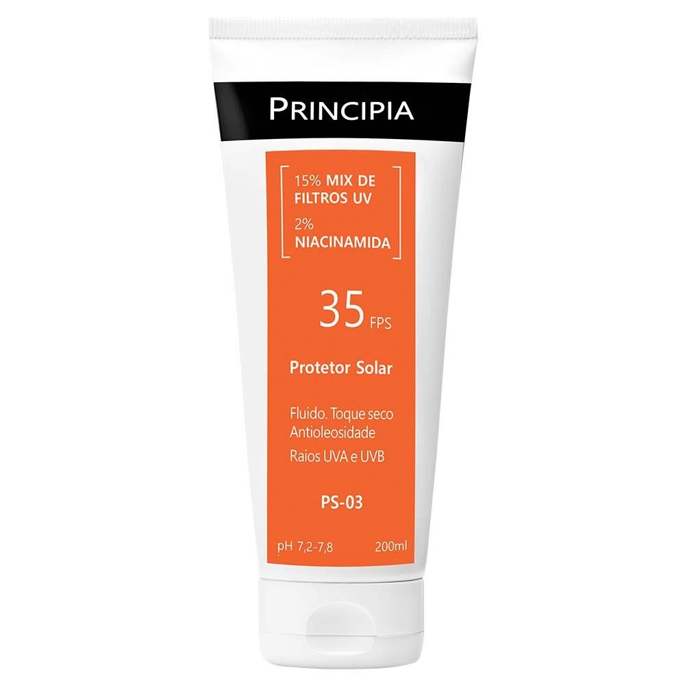 Protetor solar Principia FPS 35 niacinamida toque seco 200ml
