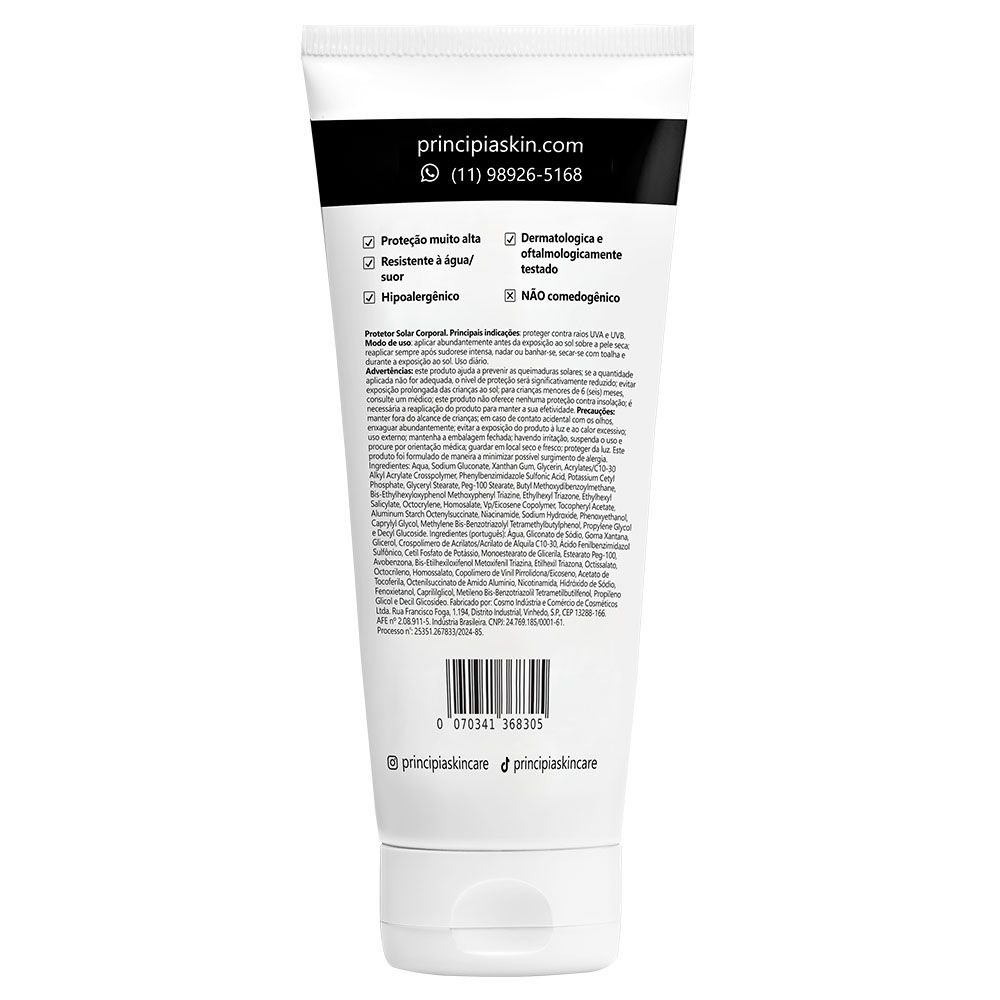 Protetor solar corporal Principia PS- 03 FPS 99 200ml - Imagem 2