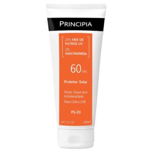 Protetor solar corporal Principia PS-03 FPS 60 com niacinamida 200ml
