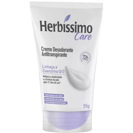 Desodorante em Creme Herbíssimo Linhaça e Coenzima Q10 72h 55g