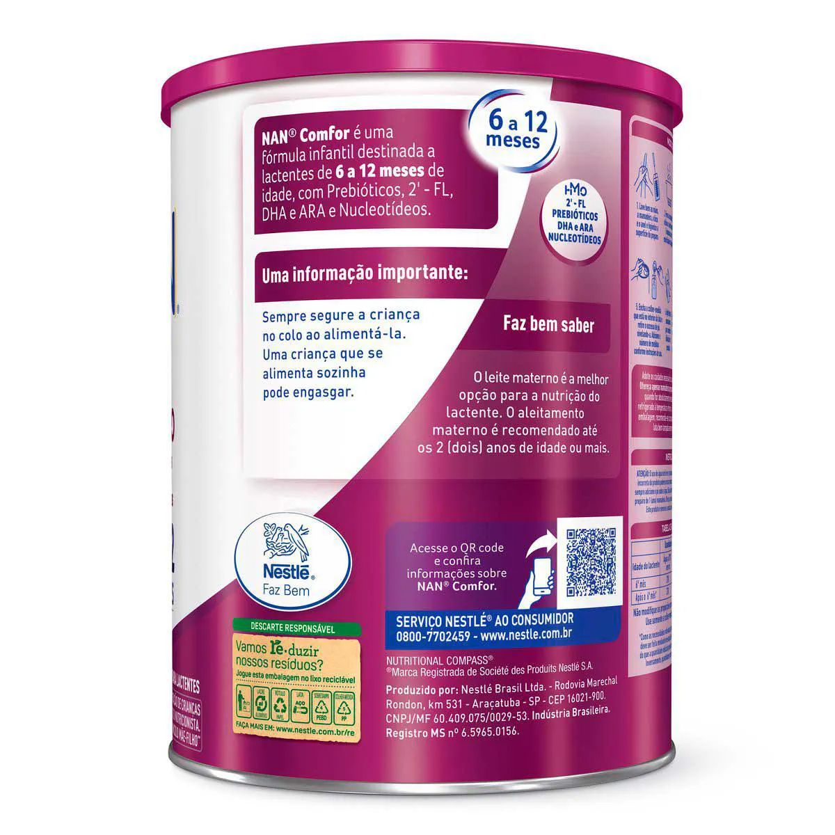 Fórmula Infantil NAN Comfor 2 Nestlé 6 a 12 meses 800g - Imagem 4
