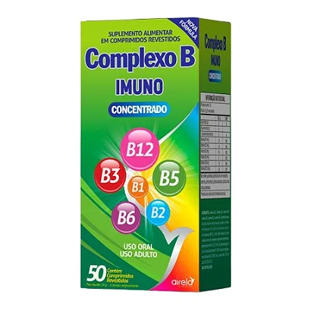Complexo B Imuno 50 Comprimidos Revestidos – Airela