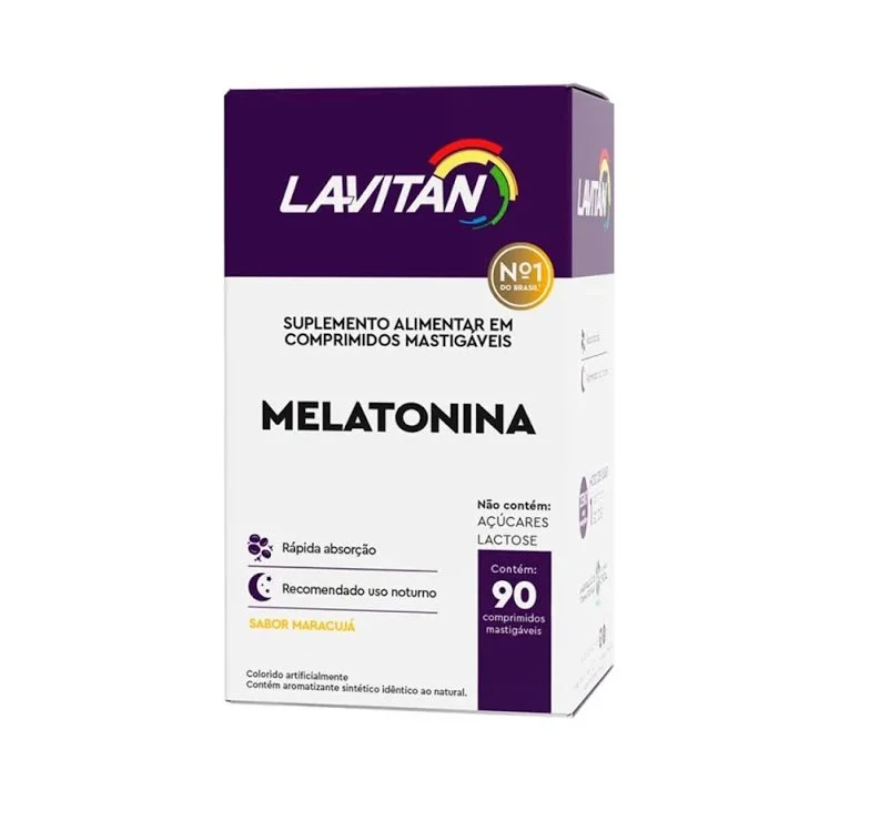 Melatonina Lavitan Morango 90 Comprimidos Mastigáveis – Cimed
