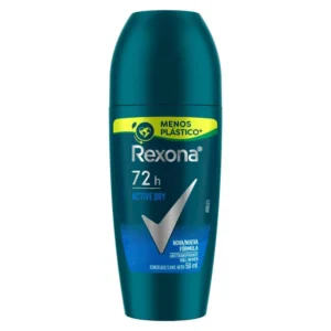 Desodorantes roll-on Rexona Active dry Masculino 72h 45ml