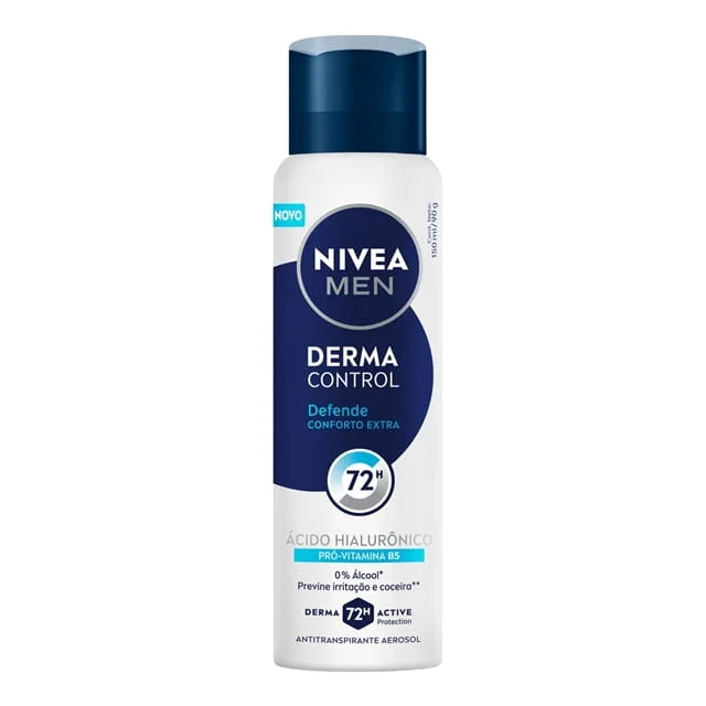 Desodorante aerosol NIVEA MEN Derma Control Defende 72h 150ml