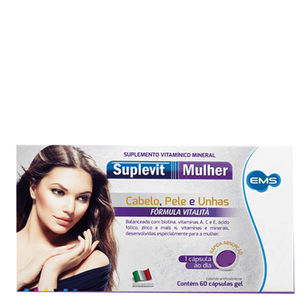 Suplevit Mulher Cabelos Pele e Unhas Cápsulas EMS