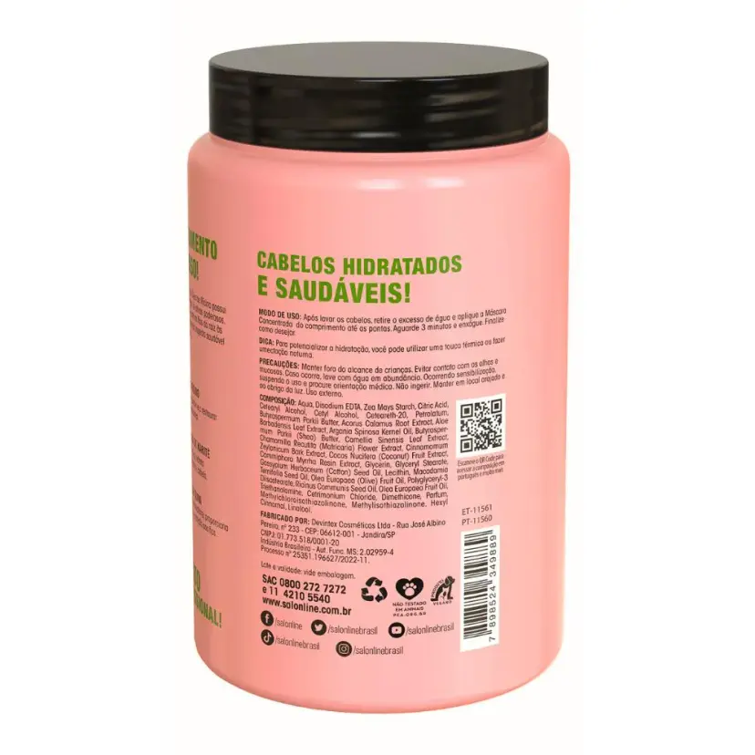 Máscara De Hidratação Cabelo S.O.S Salon Line 1Kg - Imagem 3