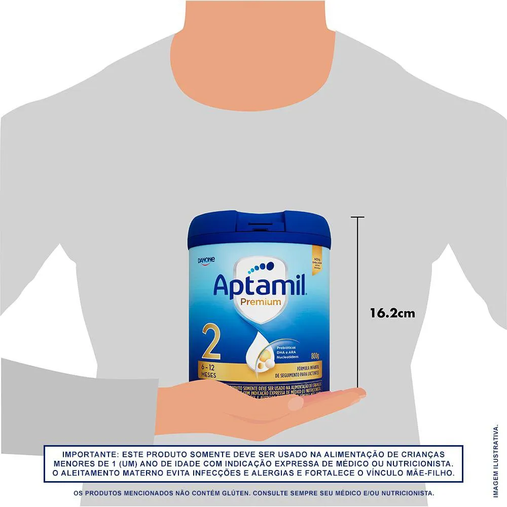 Fórmula Infantil de Seguimento Aptamil Premium 2 Danone 800g (6 a 12 meses) - Imagem 4