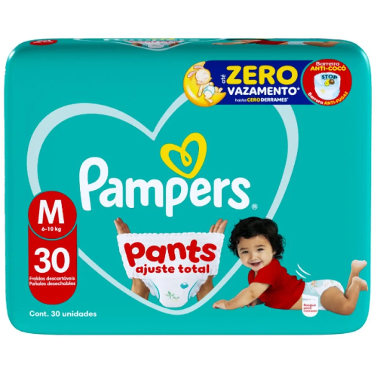 Fralda Pampers Pants Ajuste Total M 30 Unidades