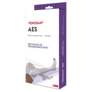 Meia Venosan AES Antiembolia Estéril AD Branca 3/4 com Ponteira para Inspeção