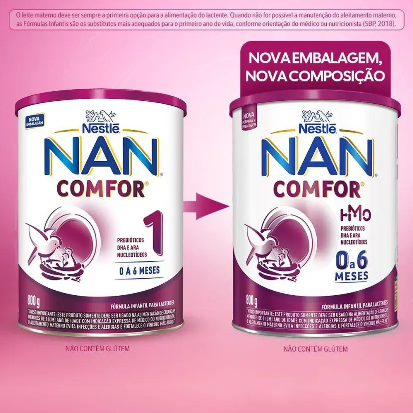 Fórmula Infantil NAN Comfor 1 Nestlé 800g (0 a 6 meses) - Imagem 4