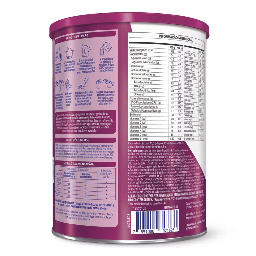 Fórmula Infantil NAN Comfor 1 Nestlé 800g (0 a 6 meses) - Imagem 3