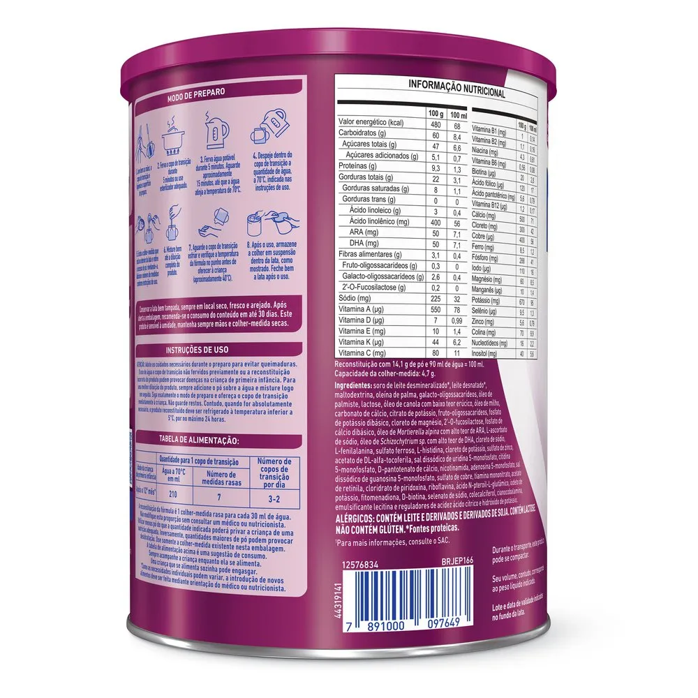Fórmula Infantil de Seguimento NANLAC Comfor Nestlé 800g (1 a 3 anos) - Imagem 3