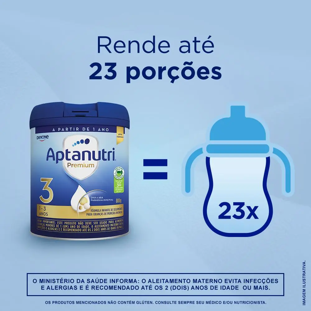 Fórmula Infantil de Seguimento Aptanutri Premium 3 Danone 800g (1 a 3 anos) - Imagem 4